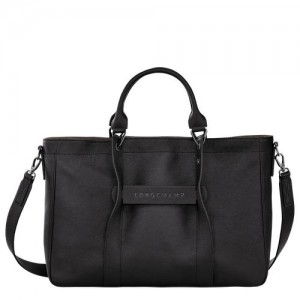 Longchamp 3D Top handle bag M Black | PUVTSHY-25