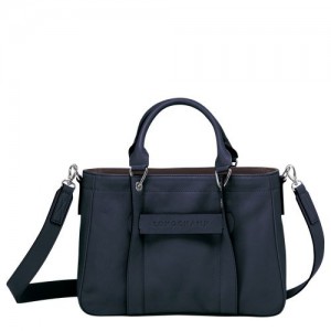 Longchamp 3D Top handle bag S Midnight Blue | KXYOUID-16