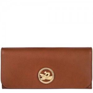 Longchamp Box-Trot Long continental wallet Cognac | XECOIWB-58