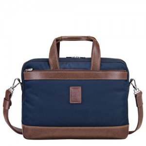 Longchamp Boxford Briefcase L Blue | FJPWOVK-23