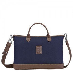 Longchamp Boxford Briefcase S Blue | TGEAWVH-21