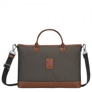 Longchamp Boxford Briefcase S Brown | ZMIDKAL-71