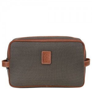 Longchamp Boxford Toiletry case Brown | CLQUFZN-69