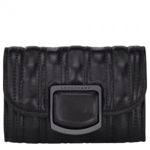 Longchamp Brioche Card holder Black | RBVTEMC-01