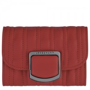 Longchamp Brioche Card holder Red | SYGCPOQ-71