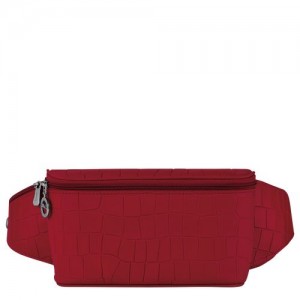 Longchamp Croco Block Belt bag Red | MBEFVSQ-19