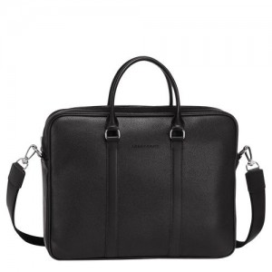 Longchamp Le Foulonne Briefcase S Black | XUFWIVM-41