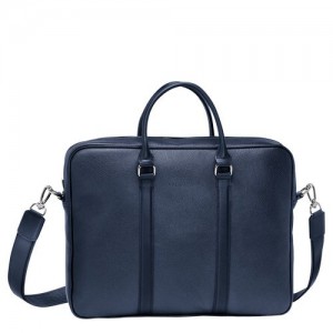 Longchamp Le Foulonne Briefcase S Navy | NTLCSAQ-39