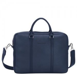 Longchamp Le Foulonne Briefcase XS Navy | WFRXNYU-94