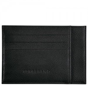 Longchamp Le Foulonne Card holder Black | HNSWDUX-12