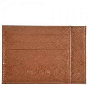 Longchamp Le Foulonne Card holder Caramel | VHIKEFW-26