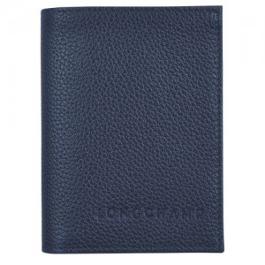 Longchamp Le Foulonne Card holder Navy | SWFLKUP-10