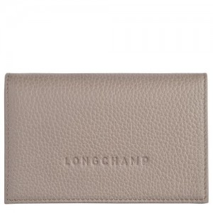 Longchamp Le Foulonne Card holder Turtledove | RQUGXZD-04