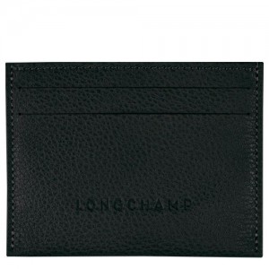 Longchamp Le Foulonne Cardholder Black | XWVDIBO-12