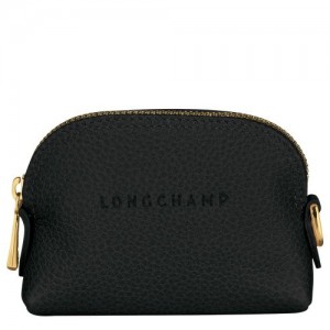 Longchamp Le Foulonne Coin purse Black | QLZHTND-97