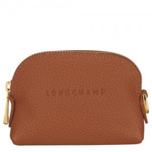 Longchamp Le Foulonne Coin purse Caramel | CGIDEQZ-35