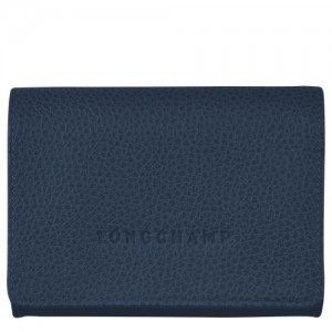 Longchamp Le Foulonne Coin purse Navy | APNRDIG-28