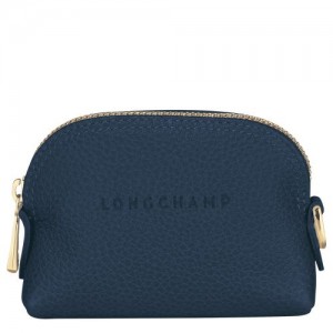 Longchamp Le Foulonne Coin purse Navy | LVFJBIZ-27