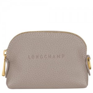 Longchamp Le Foulonne Coin purse Turtledove | DFNERMI-72