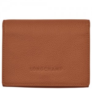 Longchamp Le Foulonne Compact wallet Caramel | EQZPRBD-36