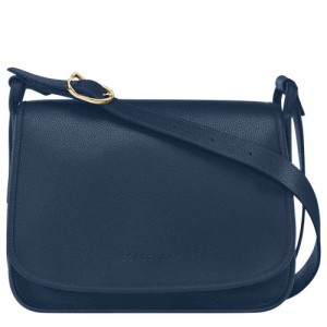 Longchamp Le Foulonne Crossbody bag L Navy | ABYUZXV-64