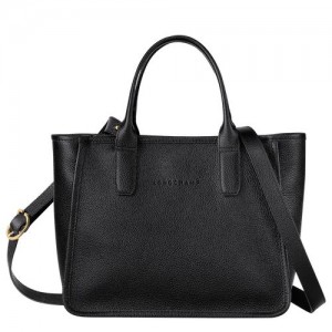 Longchamp Le Foulonne Handle bag Black | PRLVAZU-75