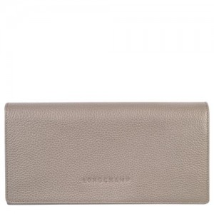 Longchamp Le Foulonne Long continental wallet Turtledove | QWZVLPI-94