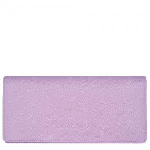 Longchamp Le Foulonne Long continental wallet Lilac | UGXOVBM-61