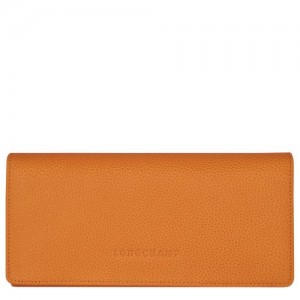 Longchamp Le Foulonne Long continental wallet Saffron | UTFGYNW-49