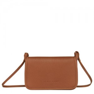 Longchamp Le Foulonne On Chain Wallet on chain Caramel | MOIULJG-95