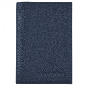 Longchamp Le Foulonne Passport cover Navy | EICOVLN-97