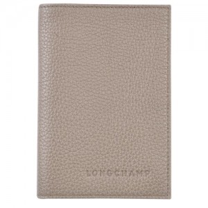 Longchamp Le Foulonne Passport cover Turtledove | BYIKTHW-78