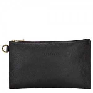 Longchamp Le Foulonne Pouch Black | NUQJIFW-63