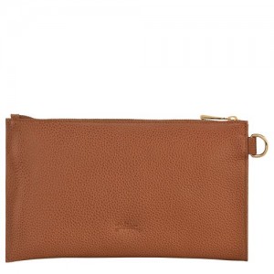 Longchamp Le Foulonne Pouch Caramel | KXNQZOV-41