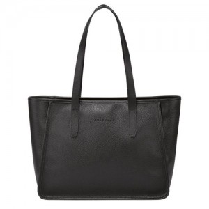 Longchamp Le Foulonne Shoulder bag Black | KEZANBW-41