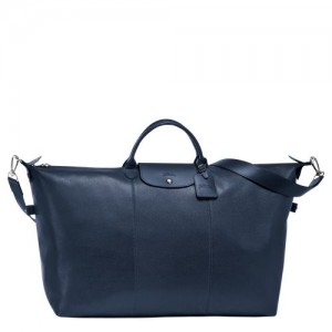 Longchamp Le Foulonne Travel bag L Navy | TVYWKNF-42