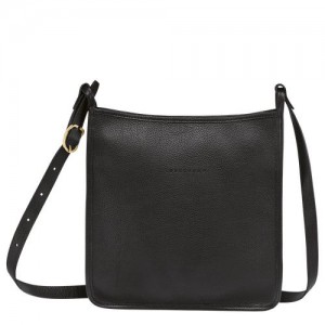 Longchamp Le Foulonne Zipped crossbody bag L Black | RDGUBPQ-24