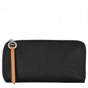 Longchamp Le Pliage City Long wallet with zip around Black | MTCWZUD-28