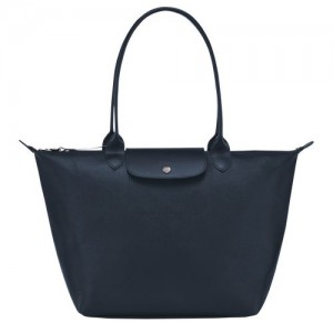 Longchamp Le Pliage City Shopping bag L Navy | CZFKLDX-85