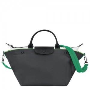 Longchamp Le Pliage Collection Top handle bag M Gun Metal | KEWLFZR-84