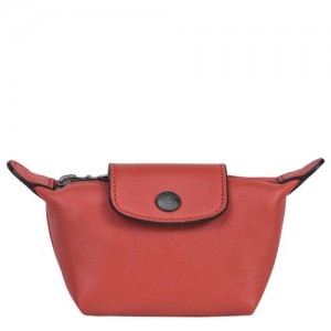 Longchamp Le Pliage Cuir Coin purse Terracotta | HKAXZSG-54