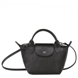 Longchamp Le Pliage Cuir Crossbody bag Black | KLPMHAO-96