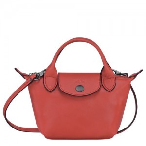 Longchamp Le Pliage Cuir Crossbody bag Terracotta | SODUWCE-81