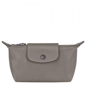 Longchamp Le Pliage Cuir Pouch Turtledove | CGDTJZV-71