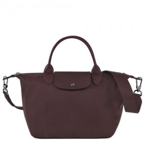 Longchamp Le Pliage Cuir Top handle bag S Burgundy | SPWCADN-15