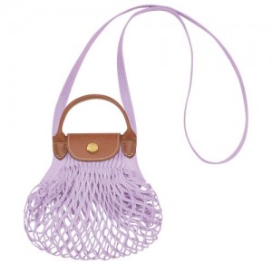 Longchamp Le Pliage Filet Crossbody bag XS Lilac | XGAZKTJ-07