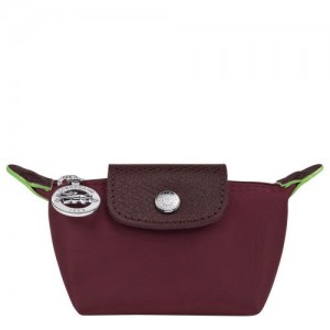 Longchamp Le Pliage Green Coin purse Burgundy | YBFJOCQ-15