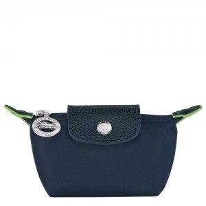 Longchamp Le Pliage Green Coin purse Navy | VTJQMAW-53