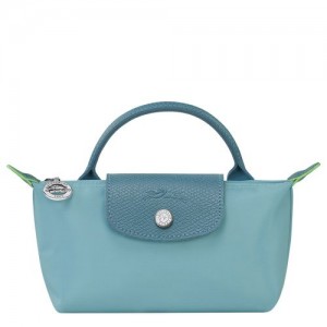 Longchamp Le Pliage Green Pouch with handle Thunderstorm | DSFHCZW-05