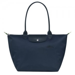 Longchamp Le Pliage Green Shoulder bag L Navy | TNFUQGC-63